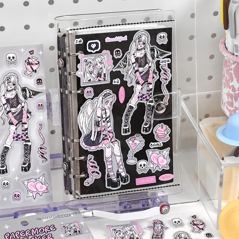 Paper More Matt Film Stickers Twin Eros Series Angel Girl DIYNotebook Material Collage6 Models