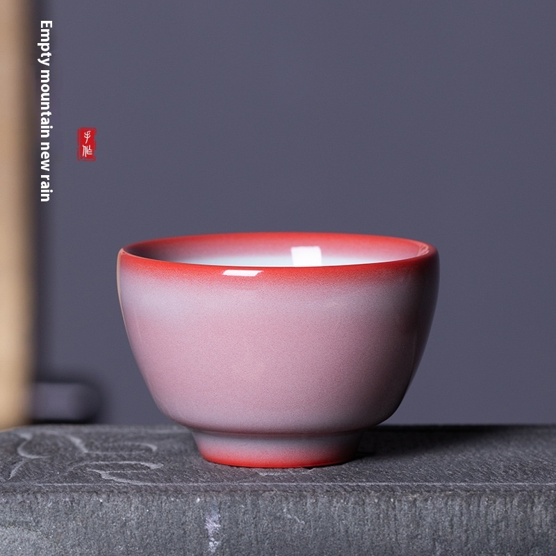 Kongshan Xinyu Longquan Celadon Kungfu Tea Cup Handmade Master Cup Ceramic High-end Tea Cup Large Capacity Tea Bowl