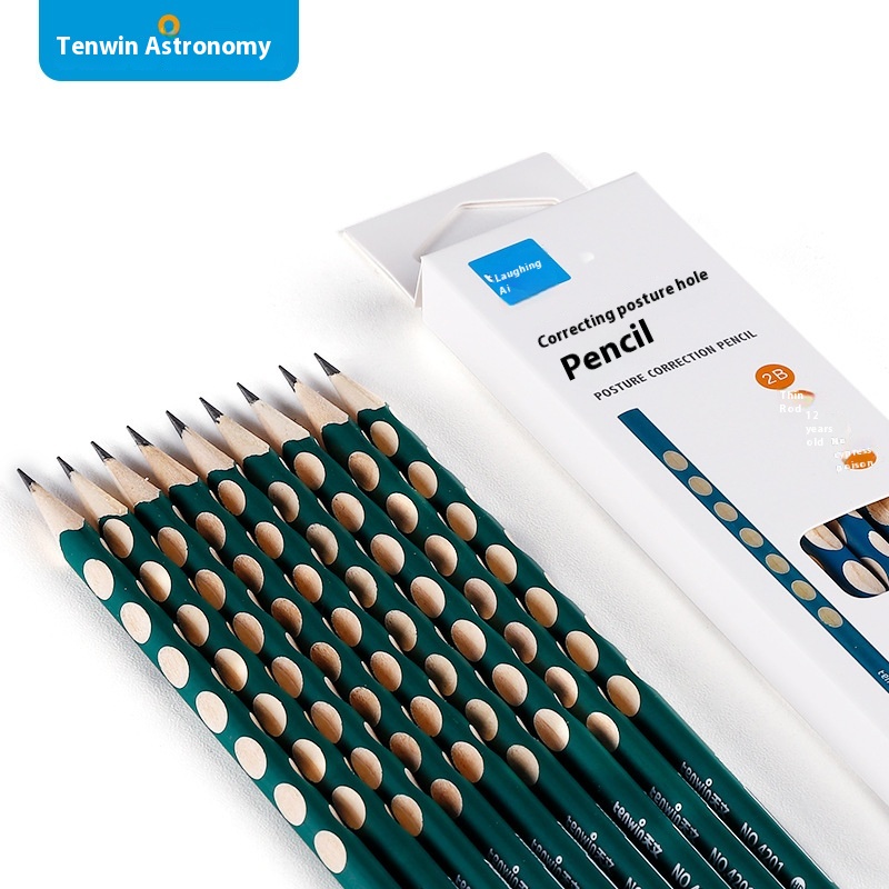 Astronomy Tenwin Correction Grip Hole Pen Primary School Students Children Writing12 Boxes Of Thin Rod Pencils4201