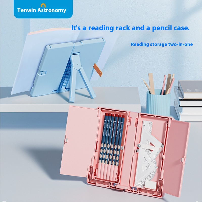 Astronomy Children's Reading Stand Primary School Pencil Case Storage Multifunctional Combination Reading Stand JZ7505
