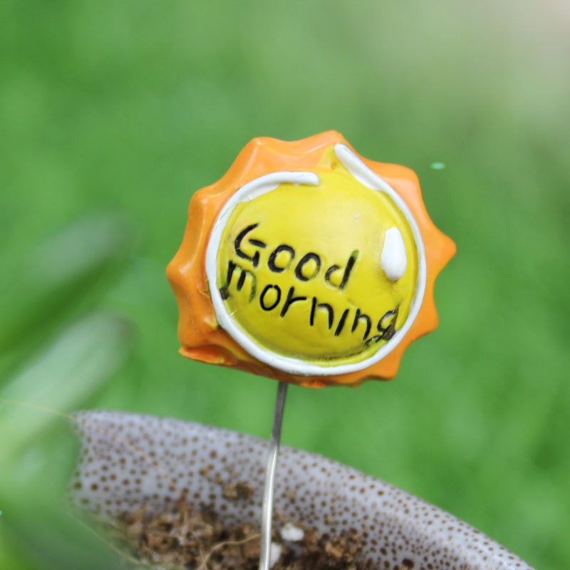 Creative Zakka Cartoon Weather Flower Pot Gardening Potted Plants With Succulent Micro Landscape Resin Decorative Ornaments