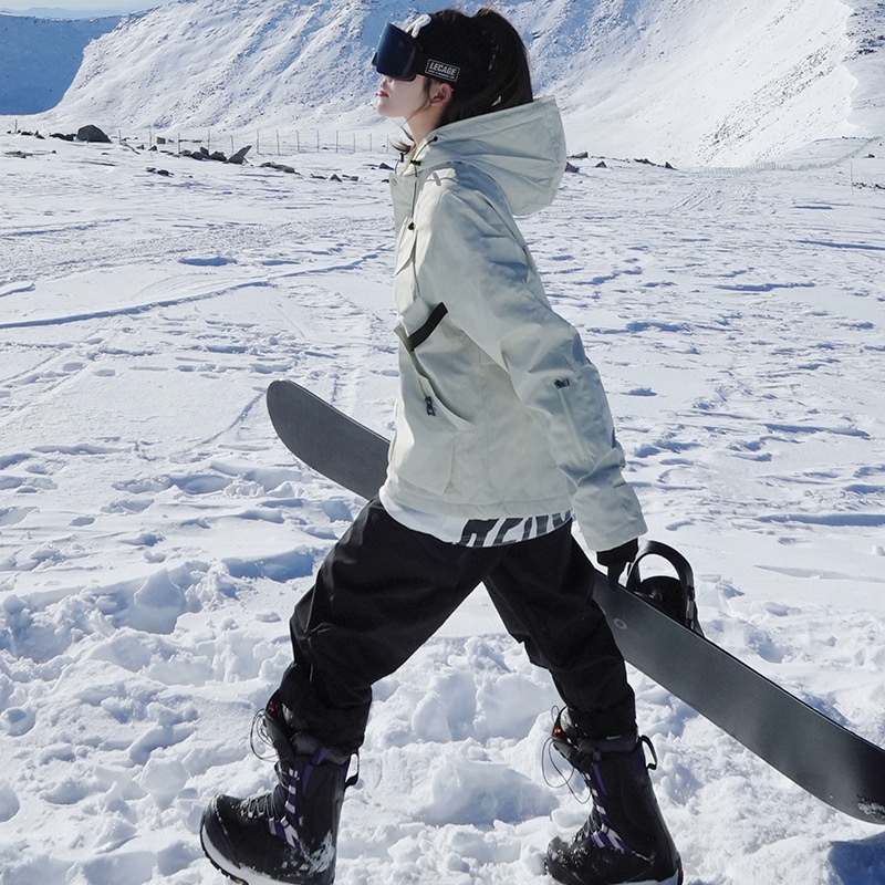 Solid Color Ski Suit Set,Padded And Thickened Ski Jacket And Pants,Windproof,Waterproof,And Thermal