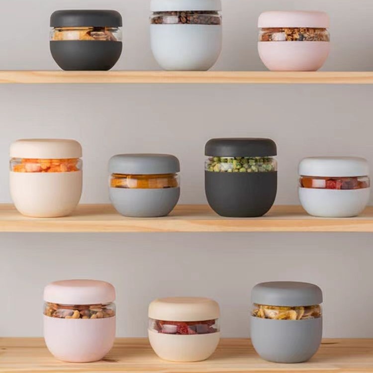 Ulated Glass Sealed Jar Lunch Box With Lid High Borosilicate Glass Bowl Heating Bento Snack Storage Jar