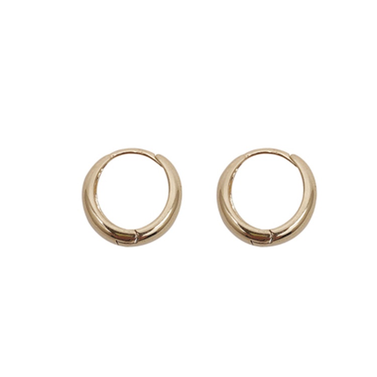 South Korea Dongdaemun Color-preserving Earrings Earrings Simple Water Drop Earrings European And American Retro Cold Style Simple Metal Earrings