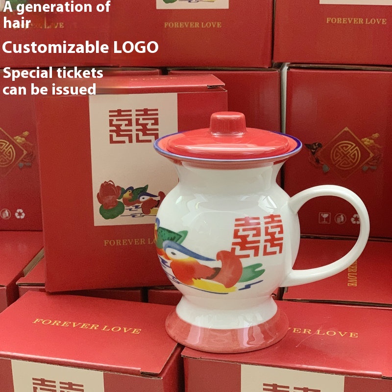 Spittoon Cup Ceramic Cup Retro Drinking Cup Funny Chamber Pot Urinal Cup Creative Mug Opening Gift Customization