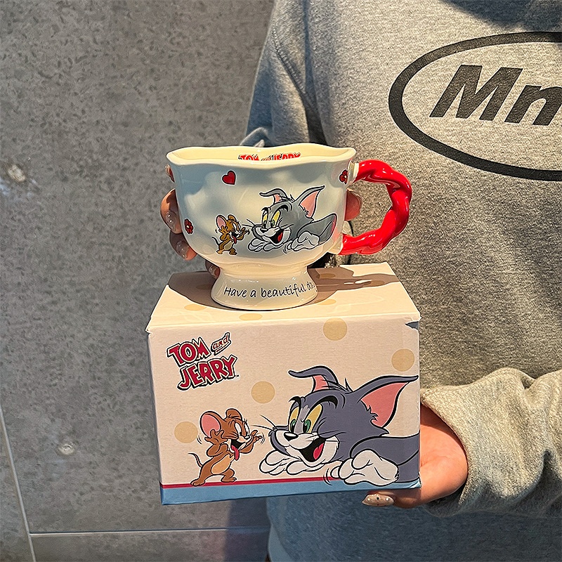 Tom And Jerry Mug Home High Value Cute Ceramic Female Office Coffee Breakfast Milk Cup Souvenir