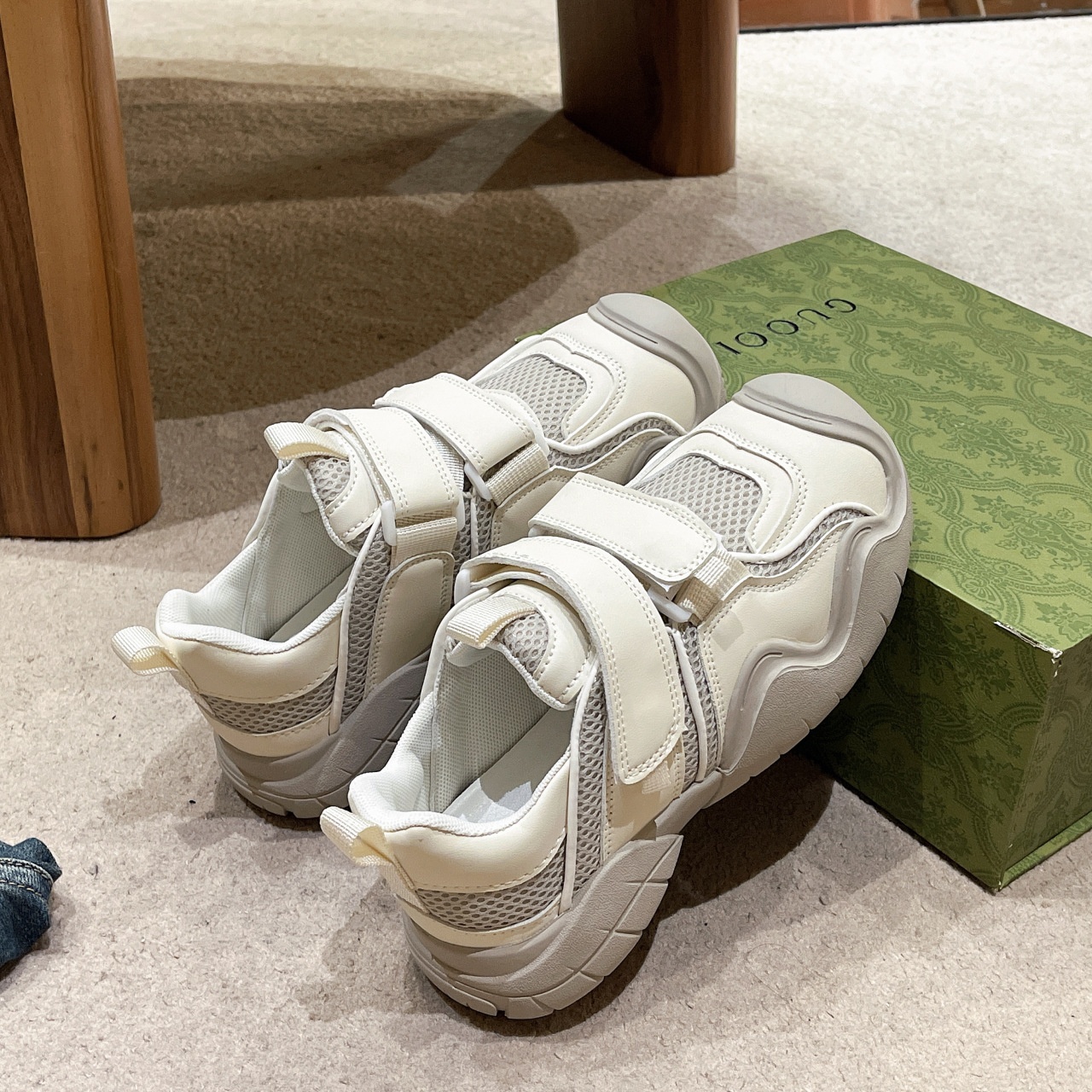 Gu Yun丨Sports Sandals For Women Spring And Summer Platform Thick-soled Women's Shoes Popular Hollow White Dad Shoes