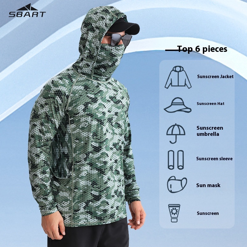 Men's Sun Protection Clothing Summer Anti-ultraviolet Ice Silk Breathable Sun Protection Clothing Outdoor Light Fishing Clothing Men's And Women's Jackets