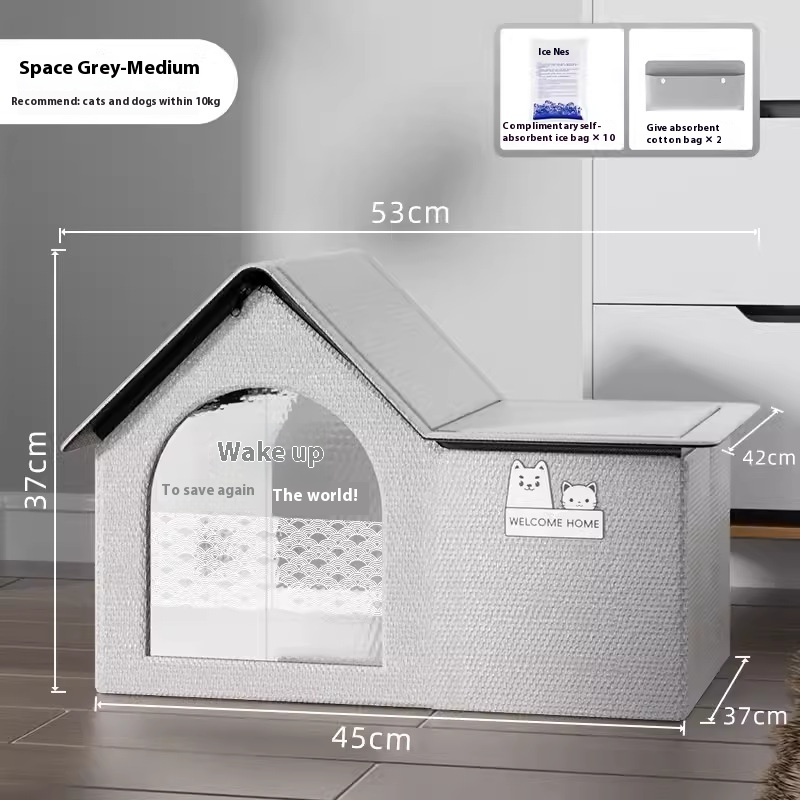 Cute Cat Air-conditioned House For Summer Cats To Cool Down,Cat Nest,Dog Ice Nest,Dog Four Seasons Cat Pet Ice House