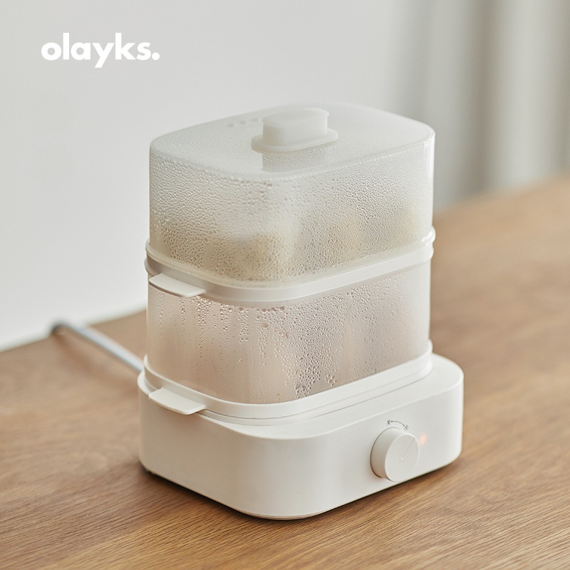 Olayks Olayk Egg Cooker Household Steamed Egg Multi-function Small Mini Double-layer Breakfast Machine Duck Egg Dormitory