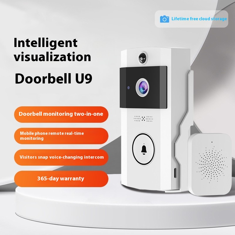 U9 Wireless Video Doorbell Home Surveillance Video Intercom HDNight Vision Snapshot Infrared Surveillance Motion Detection