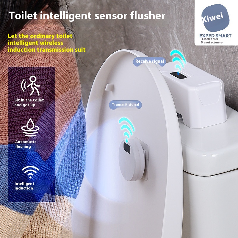 Toilet Intelligent Sensor Flusher Electric Press Household Toilet Infrared Sensor Automatic Flusher Accessories