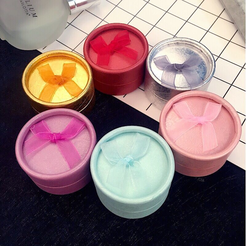 Round Jewelry Box Packaging Box Paper Jewelry Box Jewelry Silver Jewelry Box Earrings Ring Necklace Set Gift Box