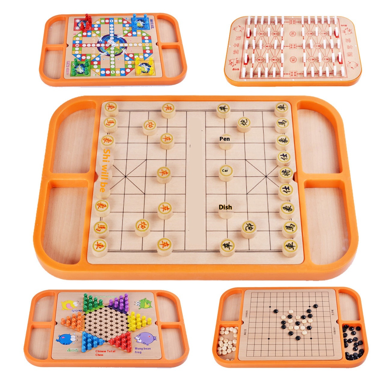 Children's Multifunctional25-in-1 Chessboard Toy Sudoku Chess Military Chess Chess Gobang Puzzle Wooden Toy
