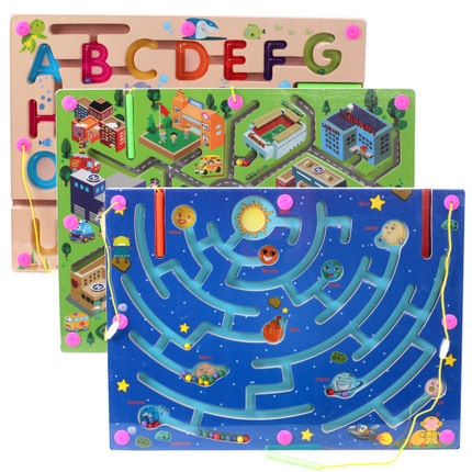 Qiaozhimu Maze Pen Ball Toy City Traffic Maze Parent-child Early Education Interactive Children's Toy