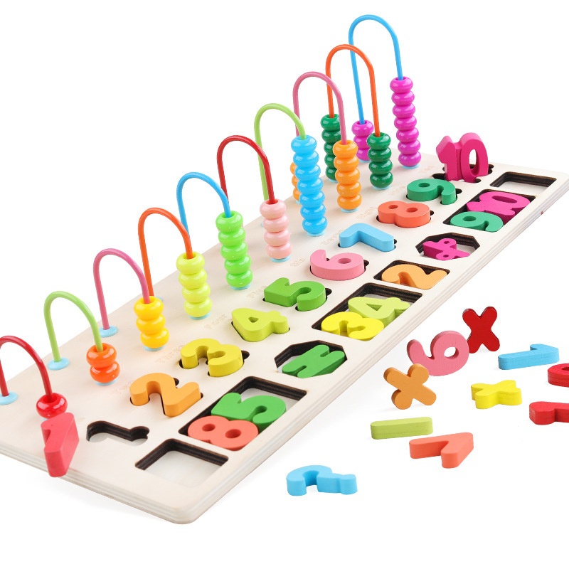 Mubei Three-in-one Arithmetic Board Calculation Rack Abacus Children's Early Education Educational Toys