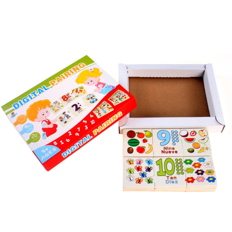 Direct Sale Children's Logarithmic Board Matching Wooden Puzzle Early Education Educational Toys