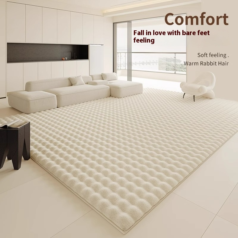 Bubble Imitation Rabbit Fur Carpet Living Room Winter Sofa Bedroom Bedside Blanket Cream Style Floor Mat Bay Window Mat