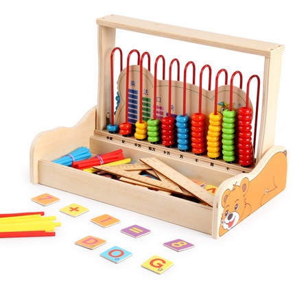 Children's Ten-line Counter Teaching Toys Multifunctional Learning Box Primary School Mathematics Abacus Addition And Subtraction Teaching Aids