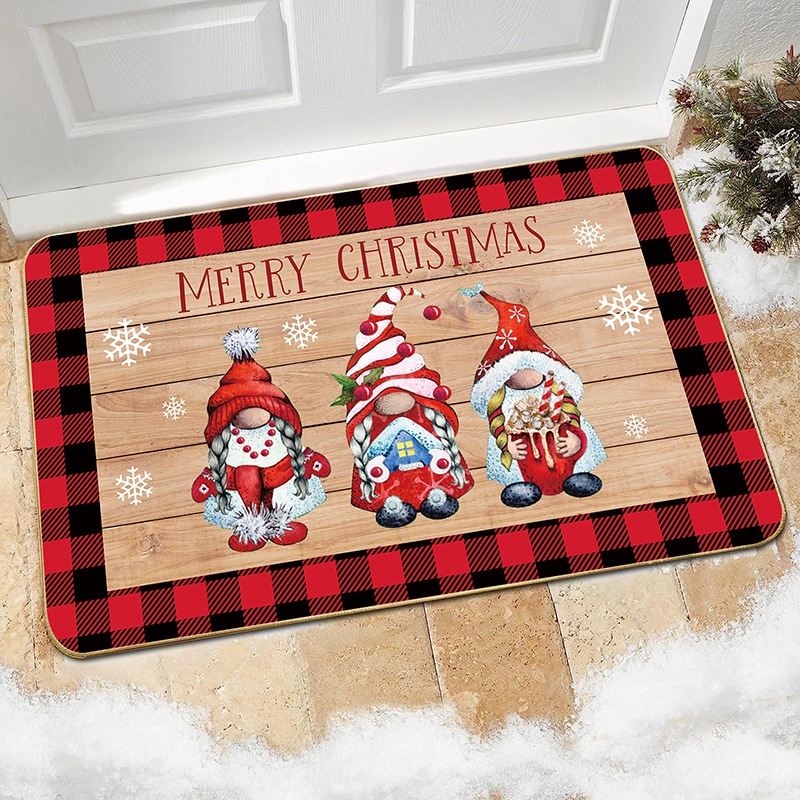 Carpet Christmas Decoration Gift Bathroom Absorbent Cushion Home Thick Non-slip Quick-drying Entrance Floor Mat