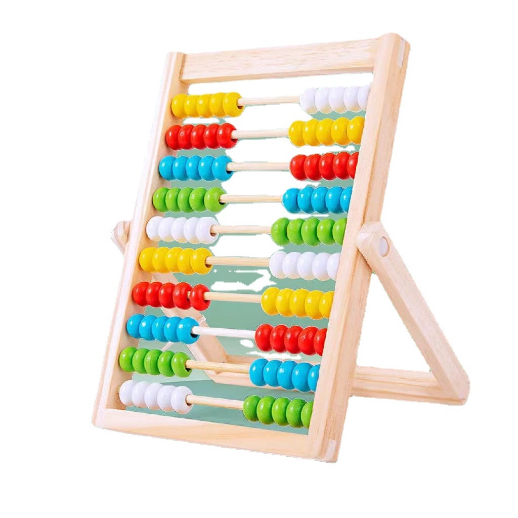 Montessori Ten-speed Arithmetic Rack Elementary School Addition And Subtraction Calculation Rack Mathematics Teaching Aids Educational Early Education Abacus Wooden Toys