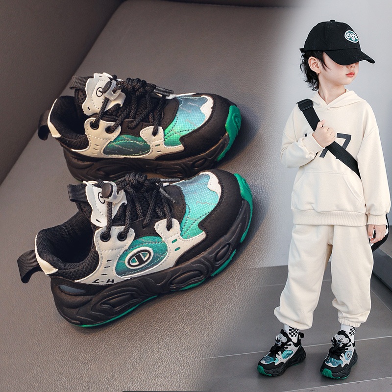 Boys Shoes Spring And Autumn Breathable Children's Dad Shoes Handsome Casual Soft Bottom Boys Sports Shoes