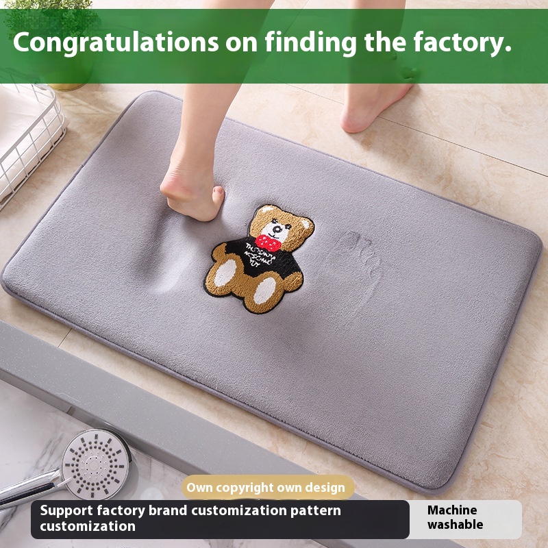 Living Room Carpet Door Mat Bathroom Anti-slip Mat Toilet Absorbent Mat Kitchen Waterproof And Oil-proof Floor Mat