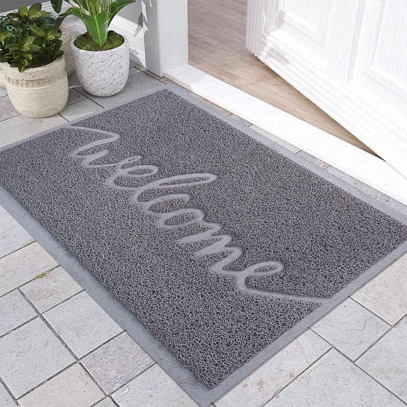 Floor Mats Household Edge Wire Ring Foot Mats Thick Non-slip Porch Entrance Carpet Easy To Care For Outdoor Mats