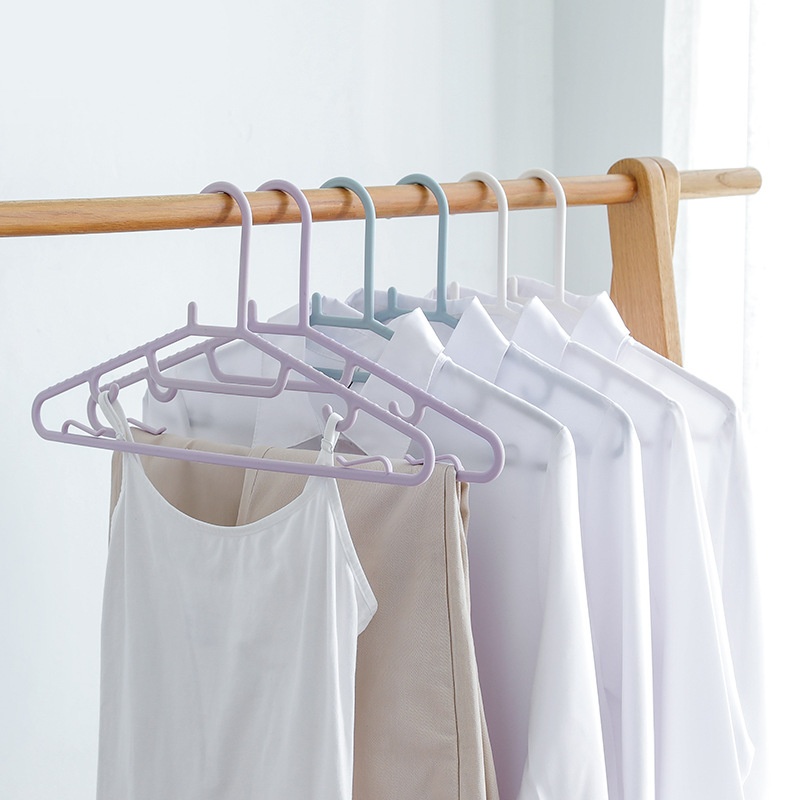 5-pack Clothing Store Plastic Adult Hangers Household Widened Suit Clothes Hanger Clothes Rack