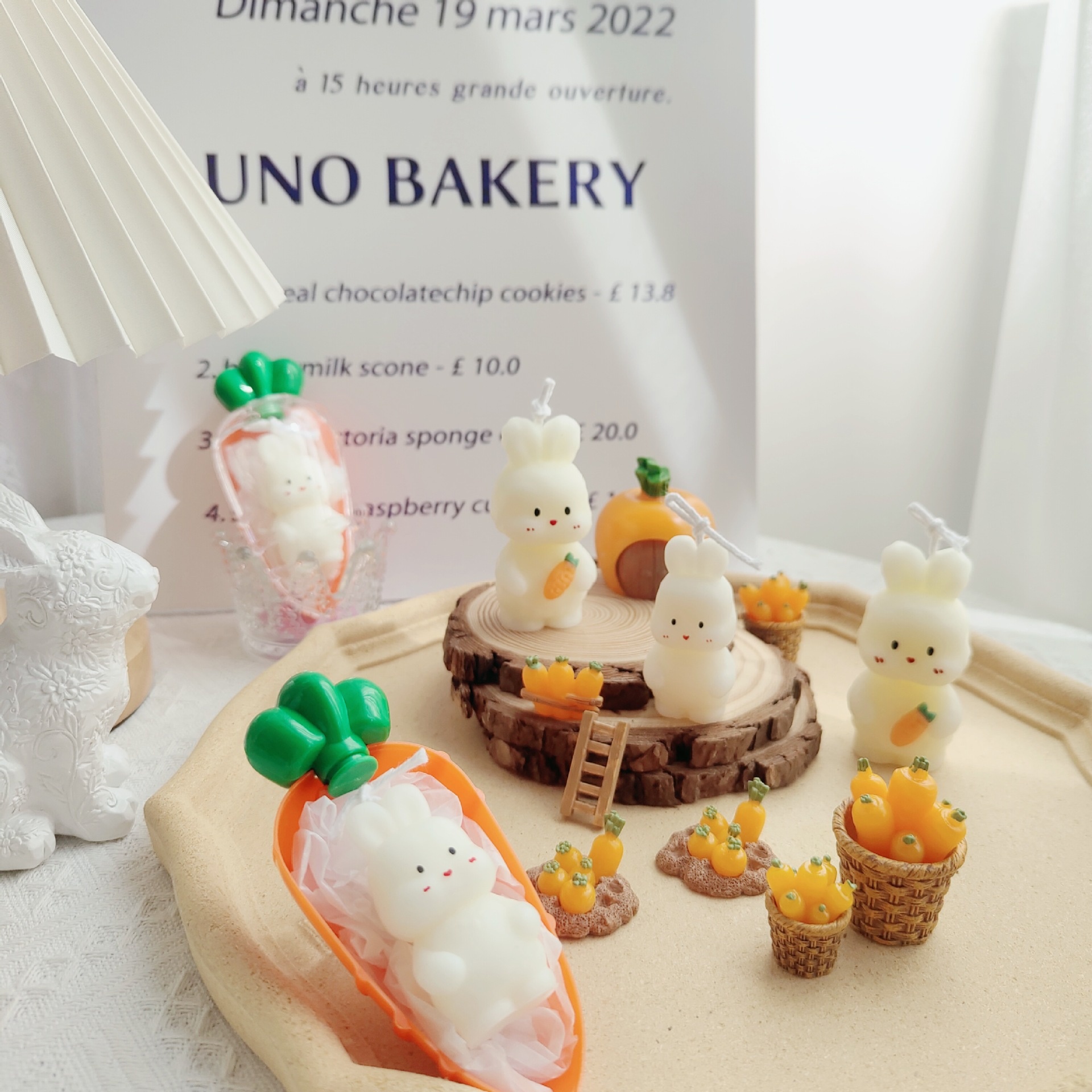 Little Rabbit Carrot Aromatherapy Candle Mid-Autumn Festival Gift Cute Creative Souvenir Shooting Props Girl Ornaments