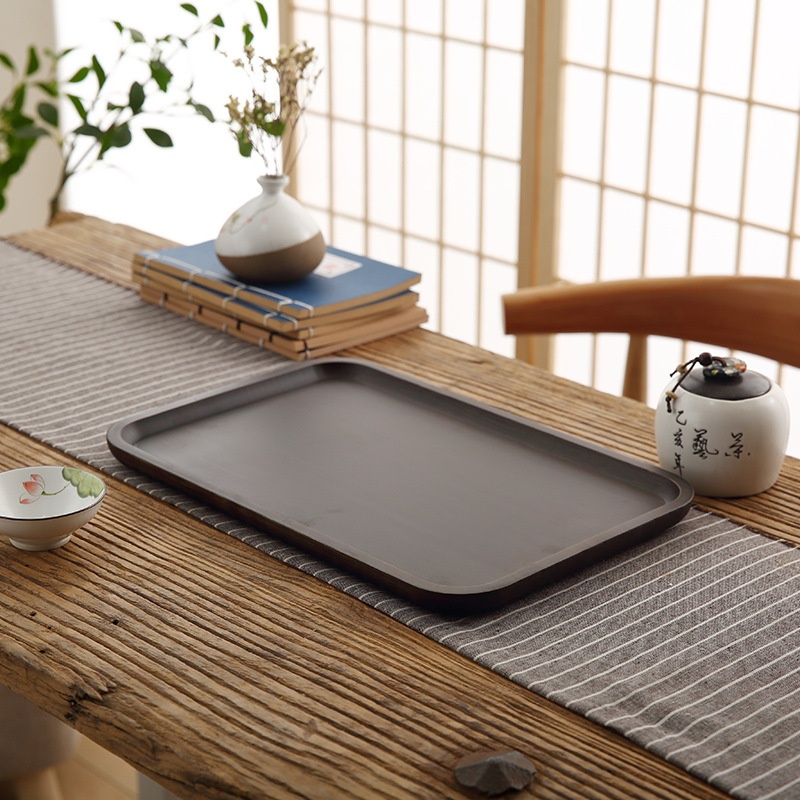 Heavy Bamboo Color Bamboo Tray Home Hotel Restaurant Square Tea Tray Wooden Bread Fruit Tray Home