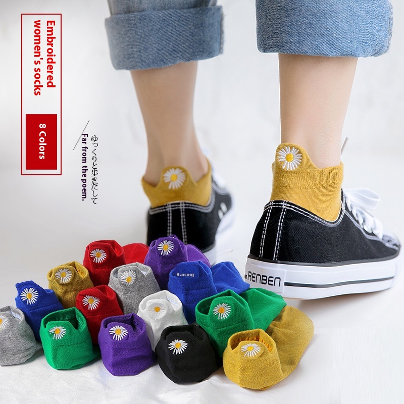 Socks Women's Short Socks Thin Japanese Style Shallow Mouth Cute Autumn Boat Socks Cotton Socks Autumn And Winter Coupley Low Top