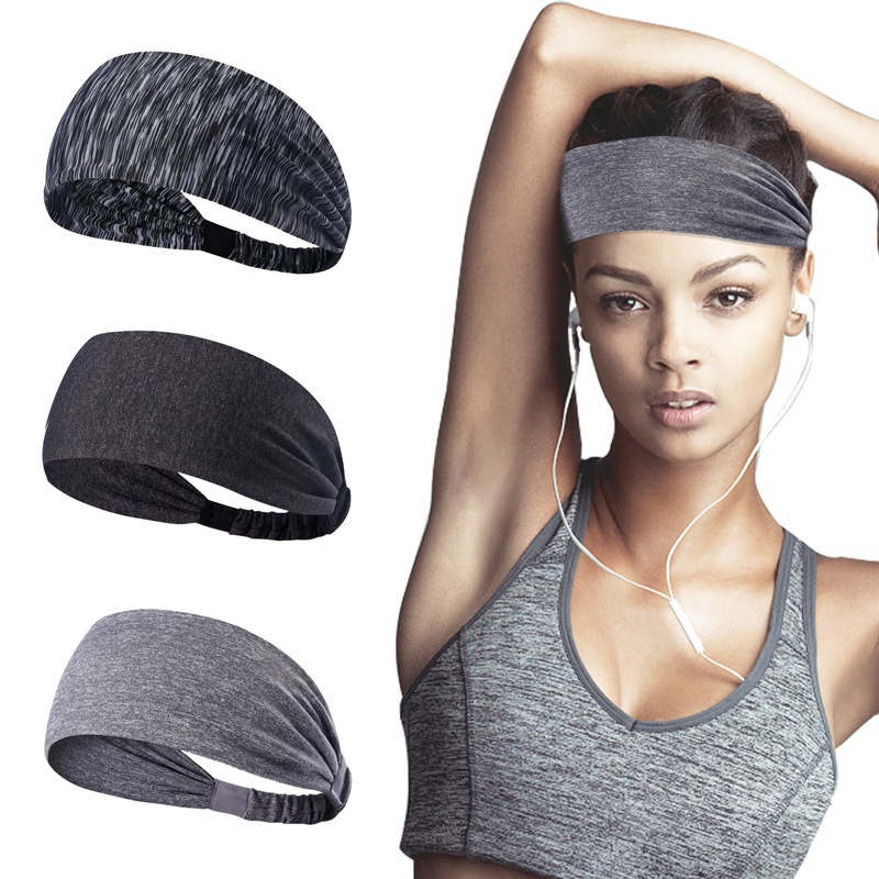 Sports Equipment Fitness Headband Headscarf Yoga Cycling Headband Running Sweat Guide Hair Solid Sports Headband