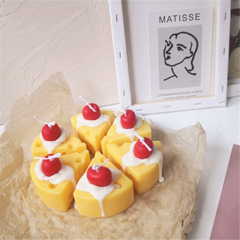 Strawberry Cherry Cheese Scented Candle Sweet Bedroom Ornaments Shooting Props Girlfriends Souvenir Gift