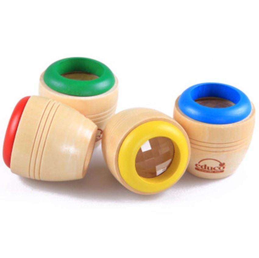Exploration Wooden Magic Kaleidoscope Bee Eye Effect Multi-prism Viewing Toys