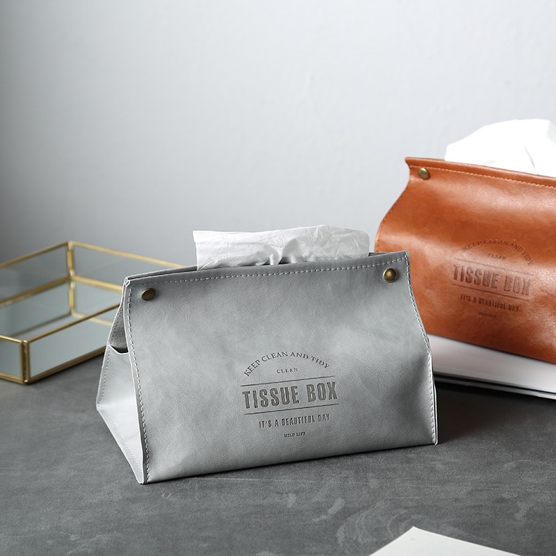 Creative Home PUMaterial Tissue Box Nordic Desktop Dinner Paper Storage Box Car Tissue Box One Piece Dropshipping