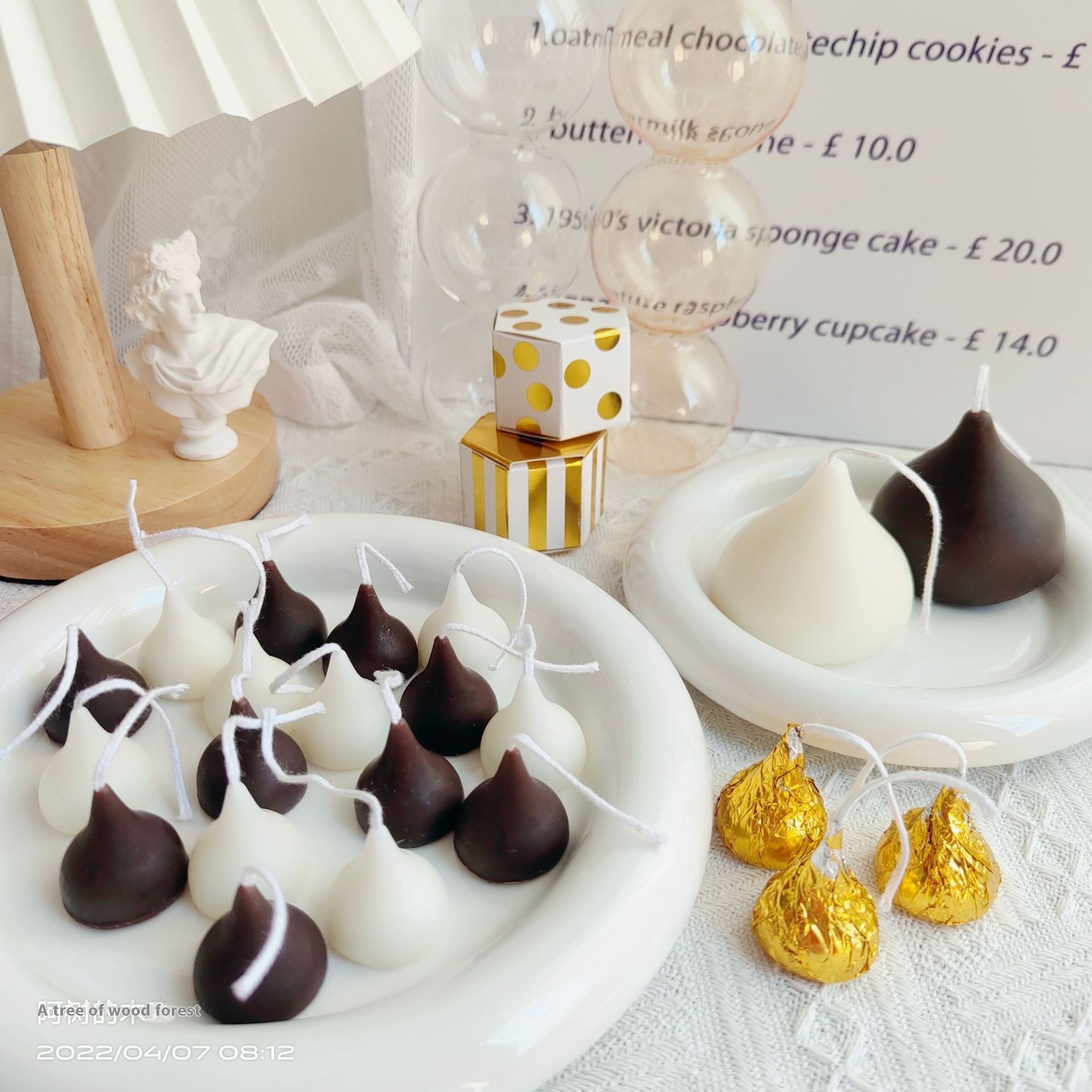 Chocolate Candy Scented Candle Birthday Gift Souvenir Soy Wax Fragrance Shooting Props Ornaments Style