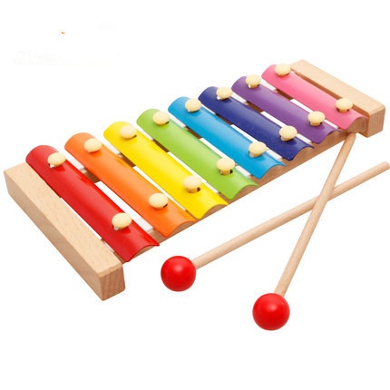 Wooden Musicaltrument Knocking Piano Children's Toy Building Blocks For Early Childhood Enlightenment Early Education Xylophone Percussiontrument S