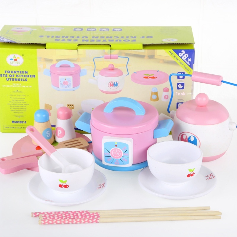 Youlebi Mini Kitchen Cooking Toys Girls Small Kitchen Utensils And Tableware Real Cooking Toys Play House Set
