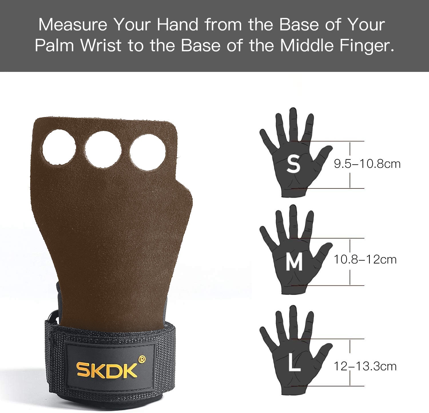 Three-finger Leather Palm Guard,Non-slip And Wear-resistant Wrist Guard,Hard Pull Grip Belt,Fitness Training Protection