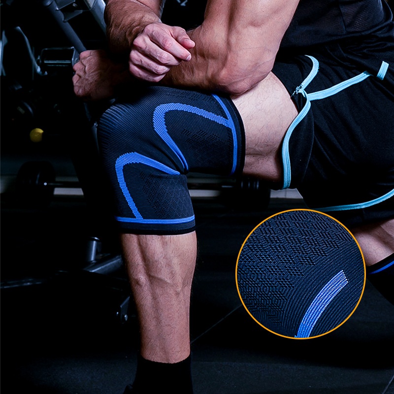 Knitted Nylon Sports Knee Pads Elastic Non-slip Autumn And Winter Warm Protective Gear Outdoor Cycling Mountaineering Fitness Basketball