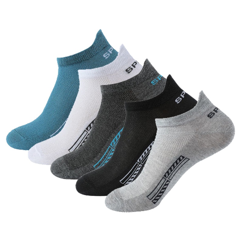 Socks Men's Short Socks Summer Thin Mesh Breathable Men's Cotton Socks Sports Socks Sweat-absorbent Deodorant Short Tube Men's Socks
