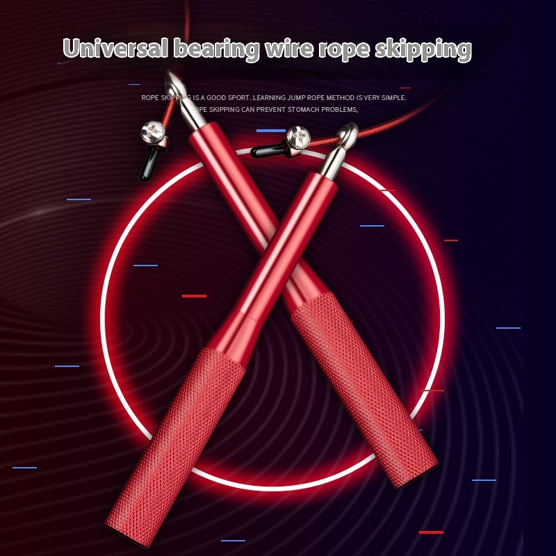 Aluminum Alloy Steel Wire Skipping Rope Fitness Physical Training Double Bearing Skipping Rope Sports Racing Adult Sports Supplies