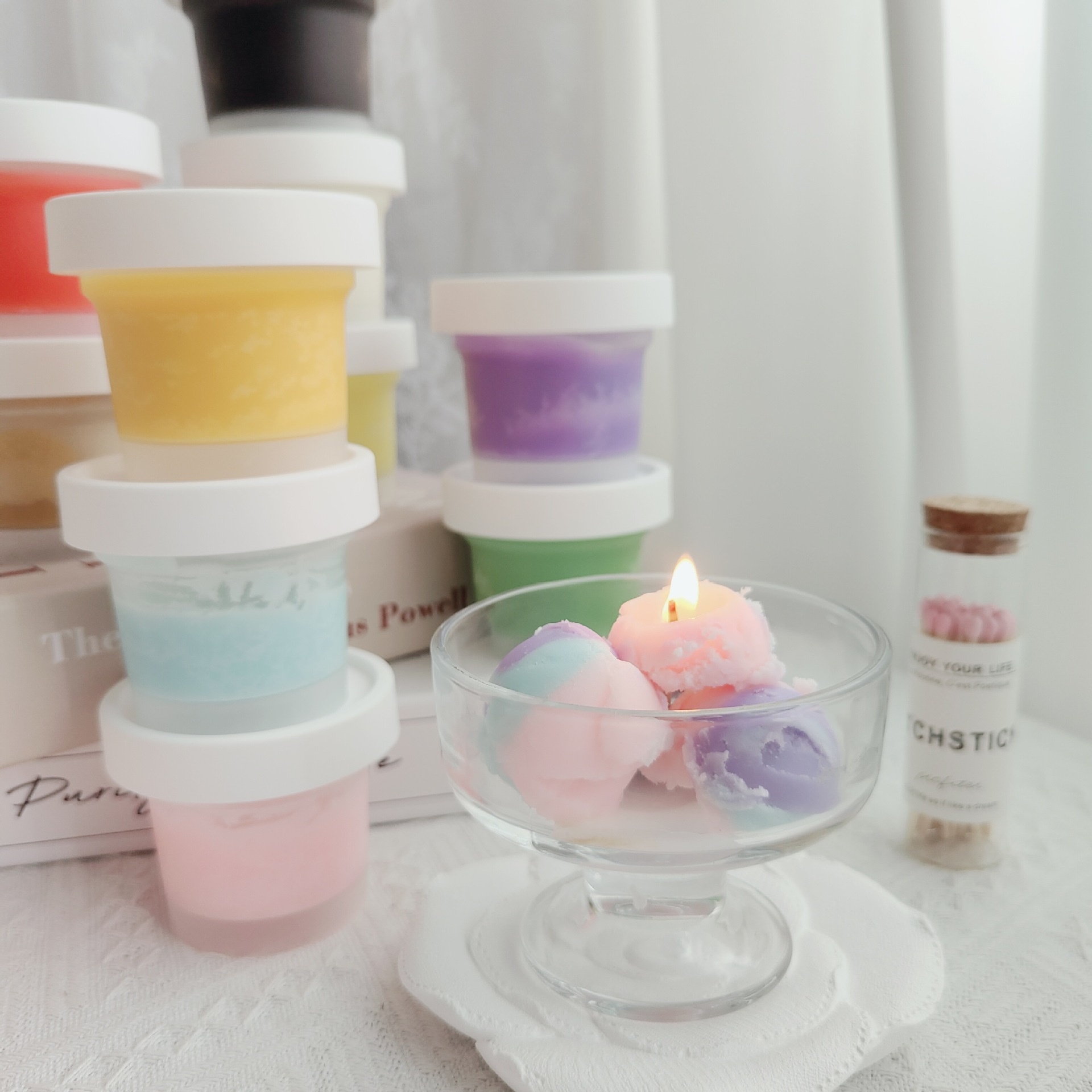 Never-Frozen Ice Cream Mousse Aromatherapy Candle Dessert Candle Shooting Props Internet Celebrity