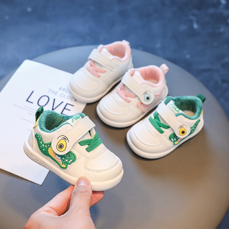 Children's Cotton Shoes Baby Toddler Shoes Men's Soft Sole Winter1--2-3 Infant Shoes Women's Small White Shoes Cartoon Winter Style
