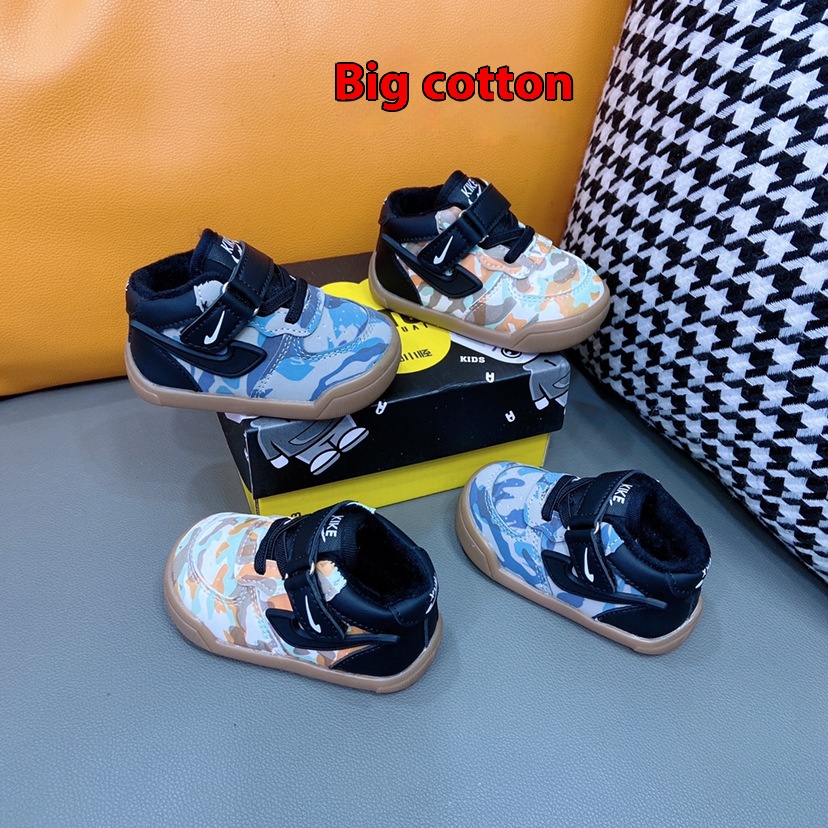 Autumn Lightweight Microfiber Leather Woven Low-top Hand-painted Thick-soled SGSCasual Black Sneakers Baby Toddler Shoes