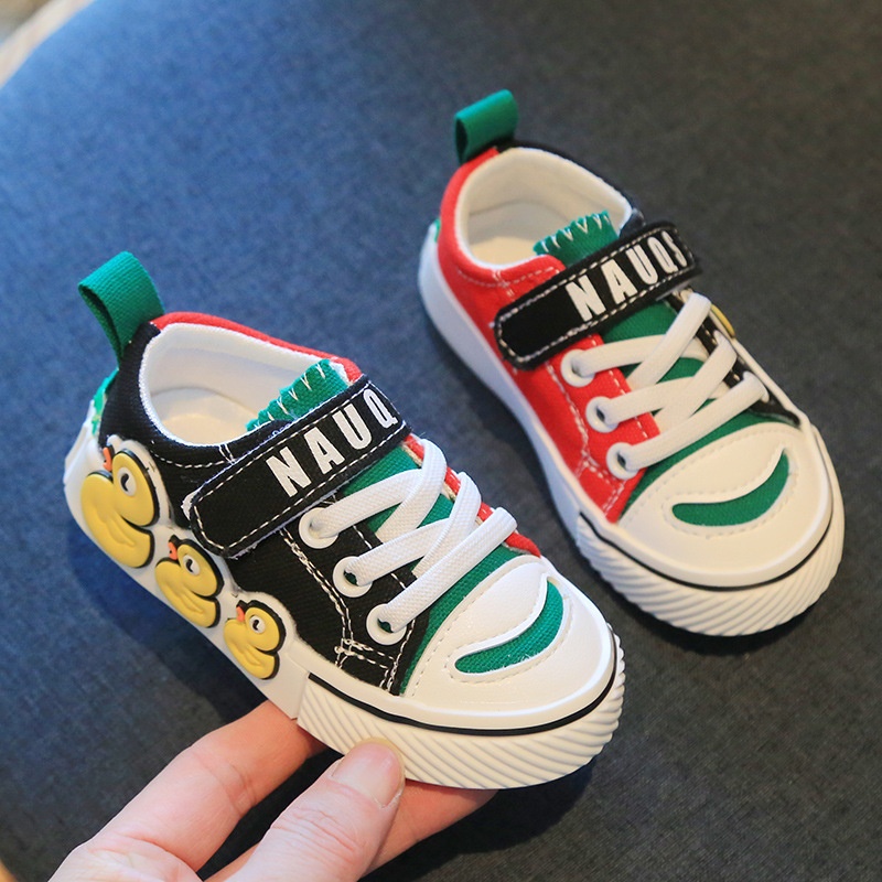 Baby Shoes Spring And Autumn Toddler Shoes Little Yellow Duck Baby Soft Bottom Non-slip Children's Canvas Shoes Breathable Boys And Girls Single Shoes