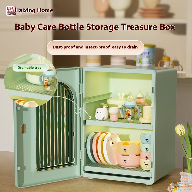 Carefully Selected Light Luxury Cup Storage Rack Baby Bottle Storage Box Water Cup Wine Glass Drain Dustproof Storage Rack