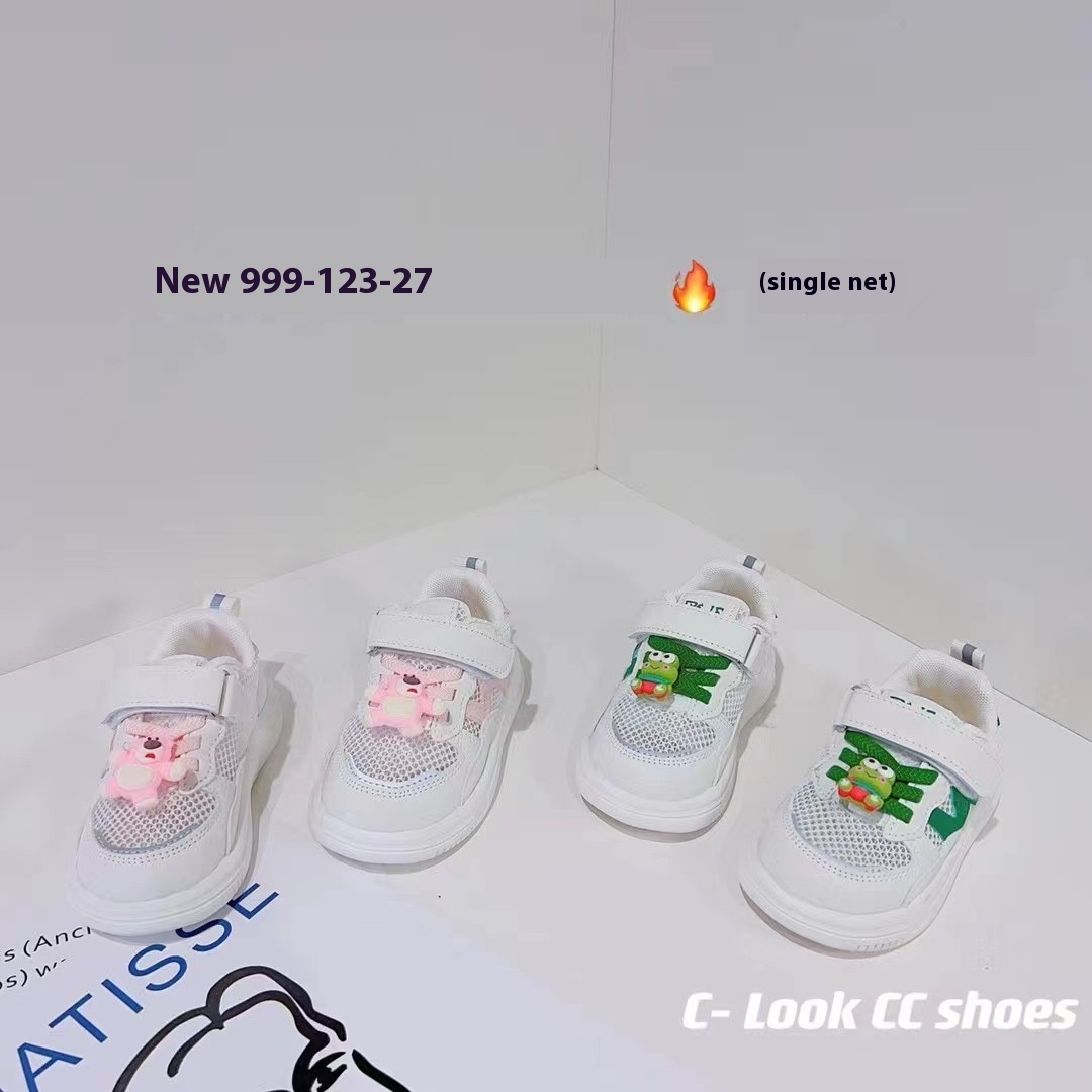 Summer Baby Toddler Shoes Soft Sole Mesh Shoes Breathable Cartoon2 To3 Year Old Children Summer Sports Shoes