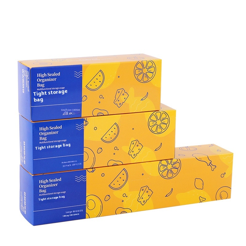 Haixing Food Storage Transparent Ziplock Bag Removable Food Preservation Bag PEEnvironmentally Friendly Food Double Rib Sealed Bag